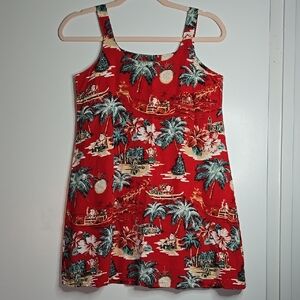 🎅🎅🎅Hawaiian Reserve Collection Tropical Christmas w/Santa Dress Girls Sz 12